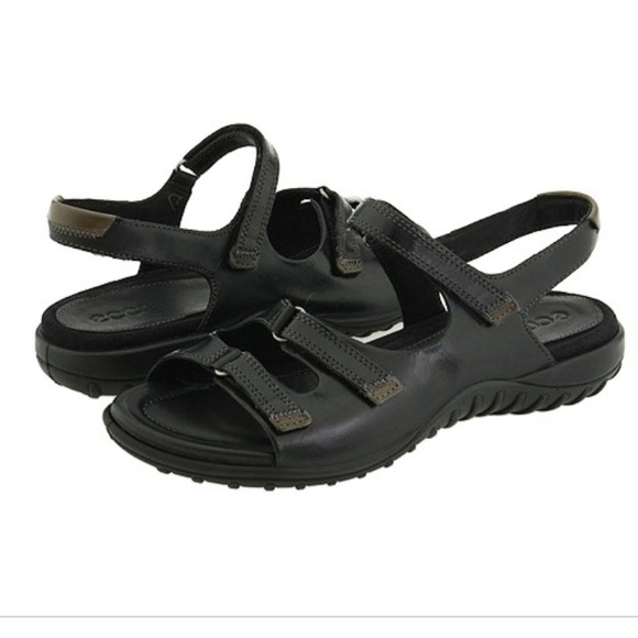 ecco black sandals